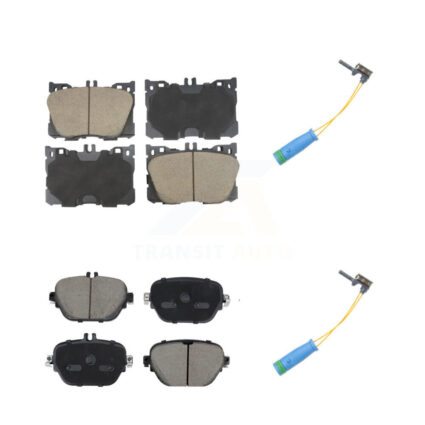 Front Rear Ceramic Brake Pad & Wear Sensor Kit For Mercedes-Benz E400 E450 E43 AMG CLS450 KCW-101124