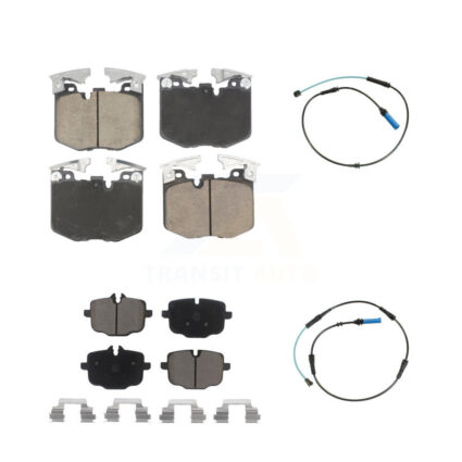 Front Rear Ceramic Brake Pad Wear Sensor Kit For BMW 530i xDrive 530e 740e 740i 840i Gran KCW-101128