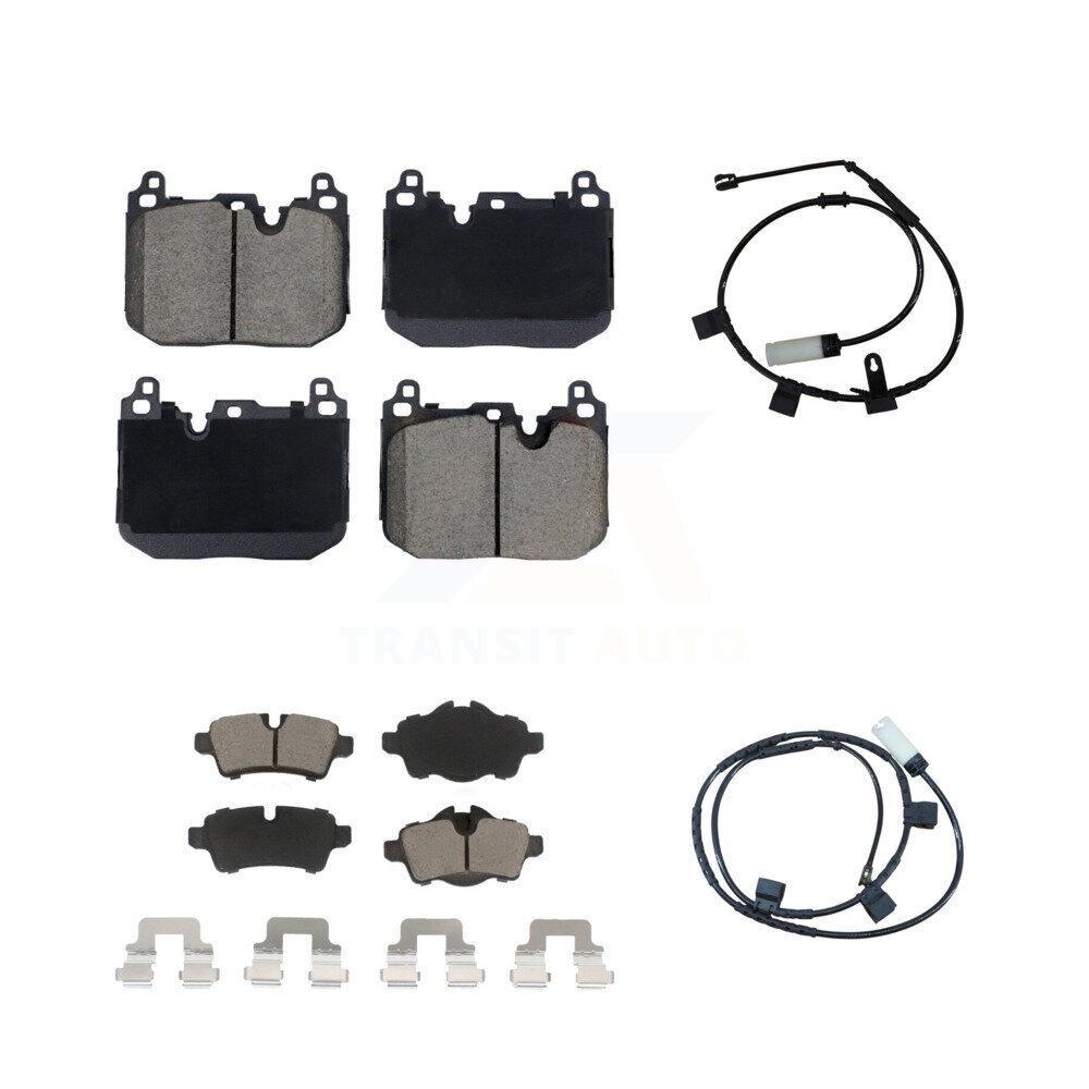 Front Rear Ceramic Disc Brake Pads And Wear Sensors Kit For Mini Cooper KCW-101131