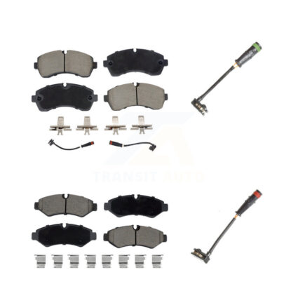 Front Rear Ceramic Brake Pad & Extra Wear Sensor Kit For Mercedes-Benz Sprinter 2500 1500 KCW-101133