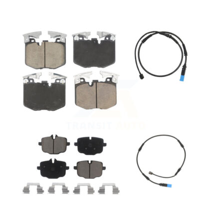Front Rear Ceramic Disc Brake Pads And Wear Sensors Kit For BMW X5 X7 KCW-101136