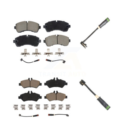 Front Rear Ceramic Disc Brake Pad & Extra Wear Sensor Kit For Mercedes-Benz Sprinter 3500 KCW-101146