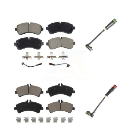 Front Rear Ceramic Disc Brake Pad & Extra Wear Sensor Kit For Mercedes-Benz Sprinter 3500 KCW-101149