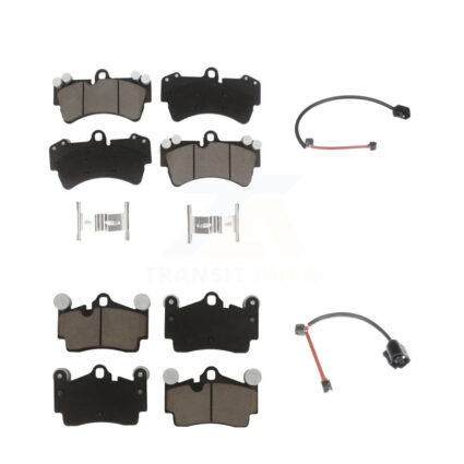 Front Rear Ceramic Disc Brake Pads And Wear Sensors Kit For Audi Q7 Porsche Cayenne KCW-101157
