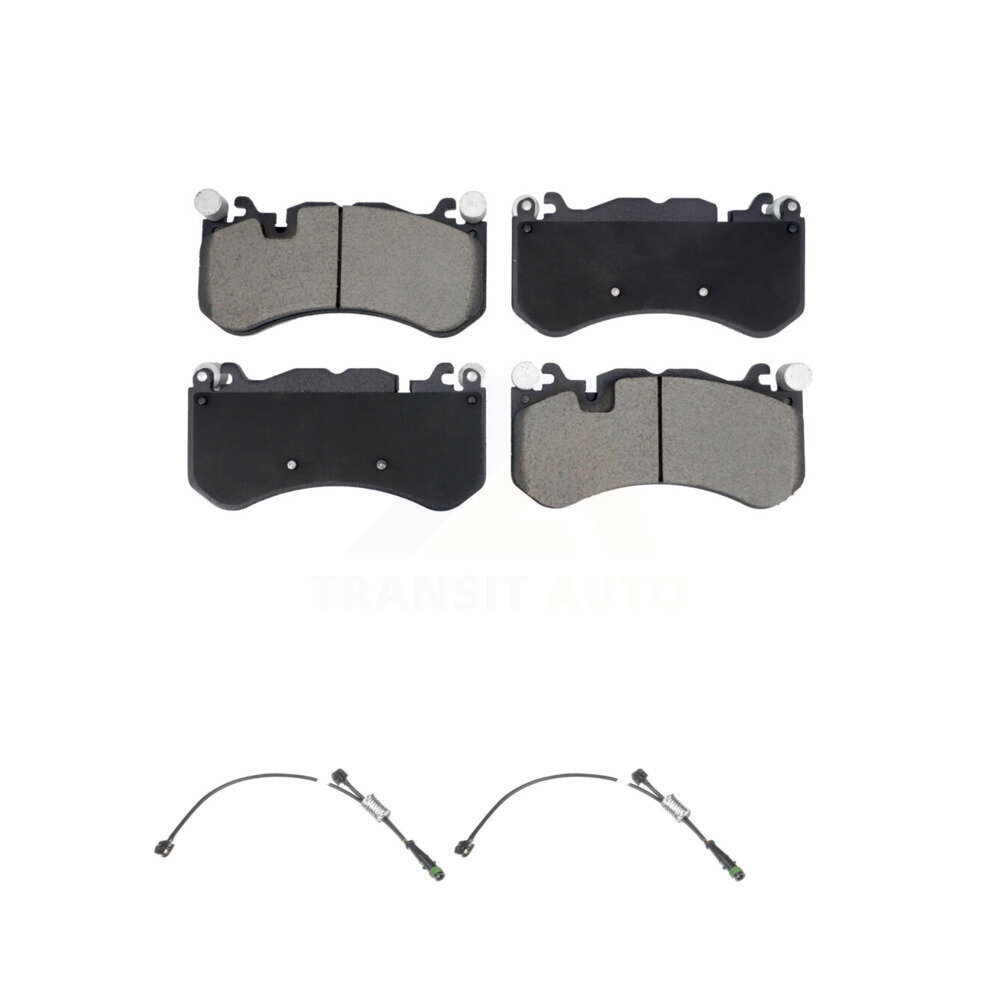 Front Ceramic Brake Pads & Wear Sensor Pair Kit For 2013-2014 Mercedes-Benz SL63 AMG SL65 KCW-101163