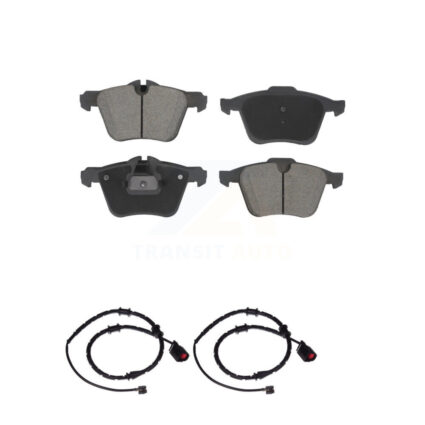 Front Ceramic Disc Brake Pads And Wear Sensor Pairs Kit For Jaguar XJ KCW-101173