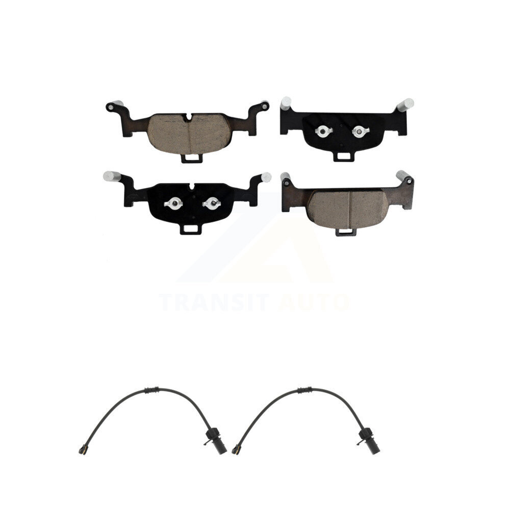 Front Ceramic Brake Pads Wear Sensor Pair Kit For 20 Audi Q5 2.0L Without Brembo Calipers KCW-101182