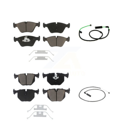 Front Rear Ceramic Disc Brake Pads And Wear Sensors Kit For BMW X3 3.0L KCW-101274