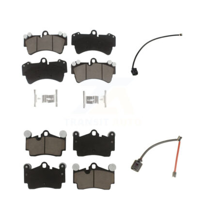 Front Rear Ceramic Brake Pad And Wear Sensor Kit For Audi Q7 with Composite KCW-101291