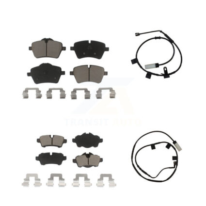 Front Rear Ceramic Disc Brake Pads And Wear Sensors Kit For Mini Cooper KCW-101296