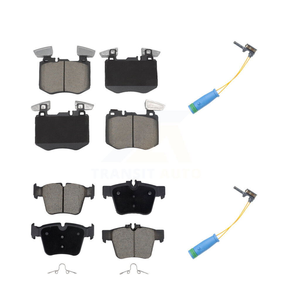 Front Rear Ceramic Disc Brake Pads And Wear Sensors Kit For Mercedes-Benz GLC300 KCW-101304