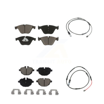 Front Rear Ceramic Disc Brake Pads And Wear Sensors Kit For 2014-2016 BMW 528i 535d KCW-101306