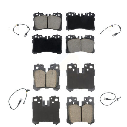 Front Rear Ceramic Disc Brake Pads And Wear Sensors Kit (6Pc) For Lexus LS460 KCW-101307