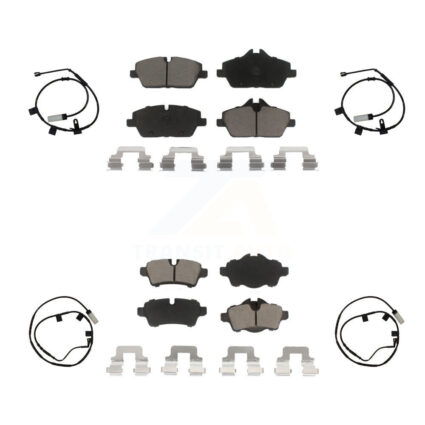 Front Rear Ceramic Disc Brake Pads And Wear Sensors Kit For Mini Cooper KCW-101308