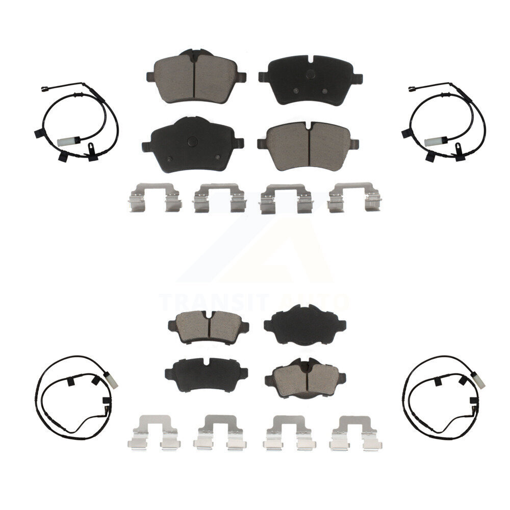 Front Rear Ceramic Disc Brake Pads And Wear Sensors Kit For Mini Cooper KCW-101309