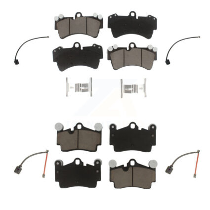 Front Rear Ceramic Brake Pad And Wear Sensor Kit For Audi Q7 with Composite KCW-101315