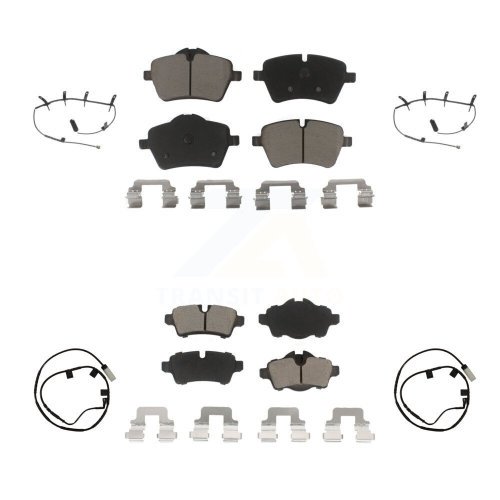 Front Rear Ceramic Disc Brake Pads And Wear Sensors Kit For Mini Cooper KCW-101321
