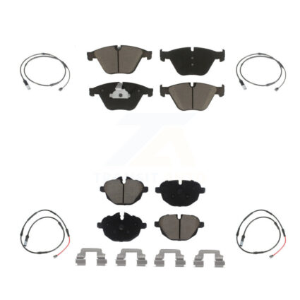 Front Rear Ceramic Disc Brake Pads And Wear Sensors Kit For 2014-2016 BMW 528i 535d KCW-101331