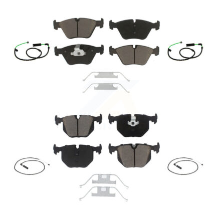 Front Rear Ceramic Disc Brake Pads And Wear Sensors Kit For BMW X3 3.0L KCW-101332