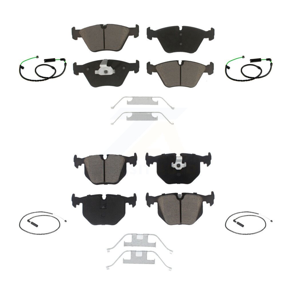 Front Rear Ceramic Disc Brake Pads And Wear Sensors Kit For BMW X3 3.0L KCW-101332