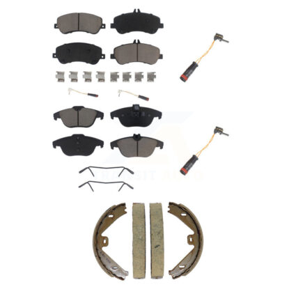 Front Rear Ceramic Brake Pads Extra Wear Sensor Kit (5Pc) For Mercedes-Benz GLK350 GLK250 KCW-101348