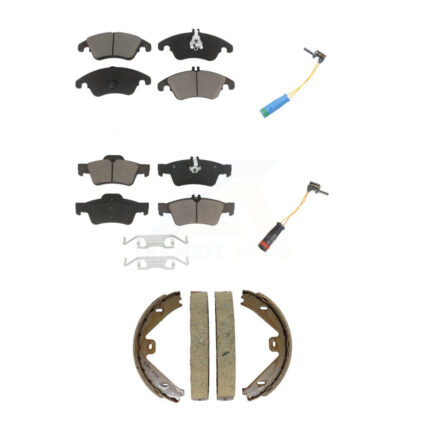 Front Rear Ceramic Disc Brake Pads And Wear Sensors Kit (5Pc) For Mercedes-Benz E400 KCW-101356
