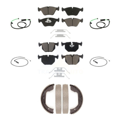 Front Rear Ceramic Disc Brake Pads And Wear Sensors Kit (7Pc) For BMW X3 3.0L KCW-101357