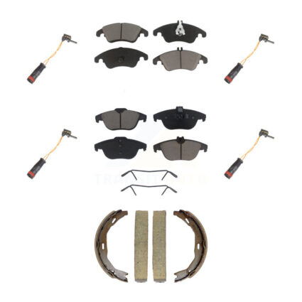 Front Rear Ceramic Brake Pads Wear Sensor Kit (7Pc) For Mercedes-Benz C300 C350 E350 E550 KCW-101362