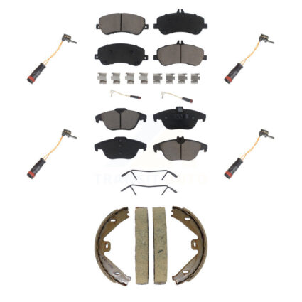 Front Rear Ceramic Brake Pads Extra Wear Sensor Kit (7Pc) For Mercedes-Benz GLK350 GLK250 KCW-101364