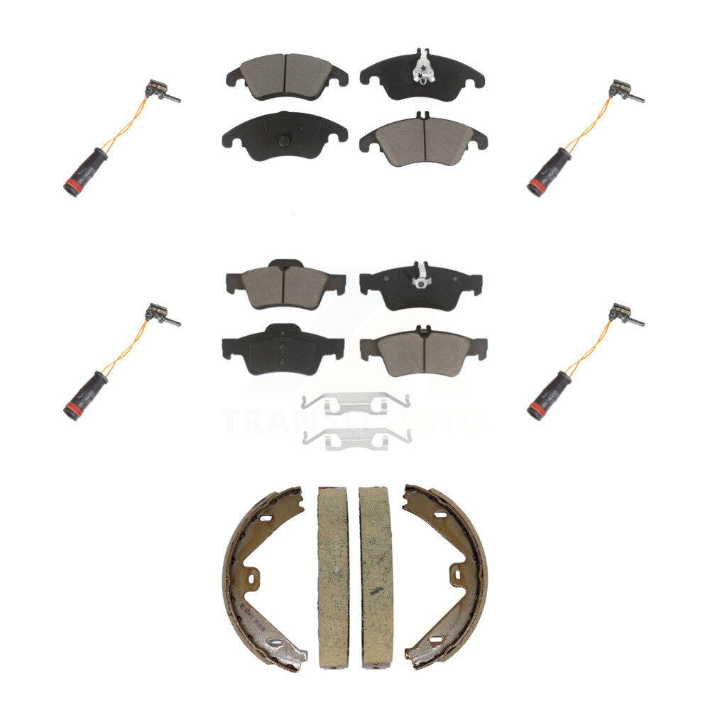 Front Rear Ceramic Brake Pad And Wear Sensor Kit (7Pc) For Mercedes-Benz E350 E250 CLS400 KCW-101365