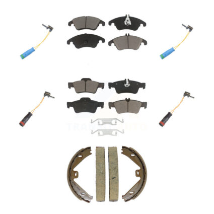 Front Rear Ceramic Disc Brake Pads And Wear Sensors Kit (7Pc) For Mercedes-Benz E400 KCW-101372