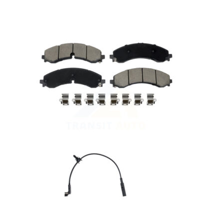 Rear Ceramic Brake Pads & Wear Sensor Kit For GMC Chevrolet Sierra 2500 HD Silverado 3500 KCW-101408