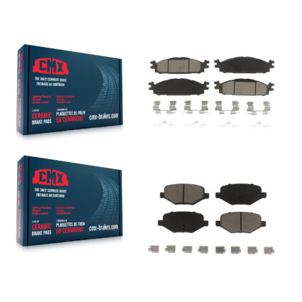 Front Rear Ceramic Brake Pads Kit For Ford Explorer Flex Taurus Lincoln MKT MKS KCX-100003
