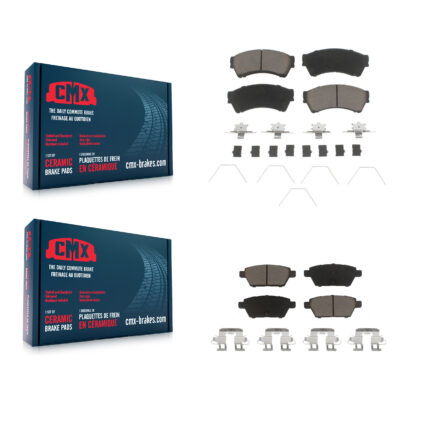 Front Rear Ceramic Brake Pad Kit For Ford Fusion Mazda 6 Lincoln MKZ Zephyr Mercury Milan KCX-100007