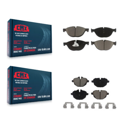 Front Rear Ceramic Brake Pads Kit For 2012-2013 BMW 528i xDrive With Performance Brakes KCX-100010