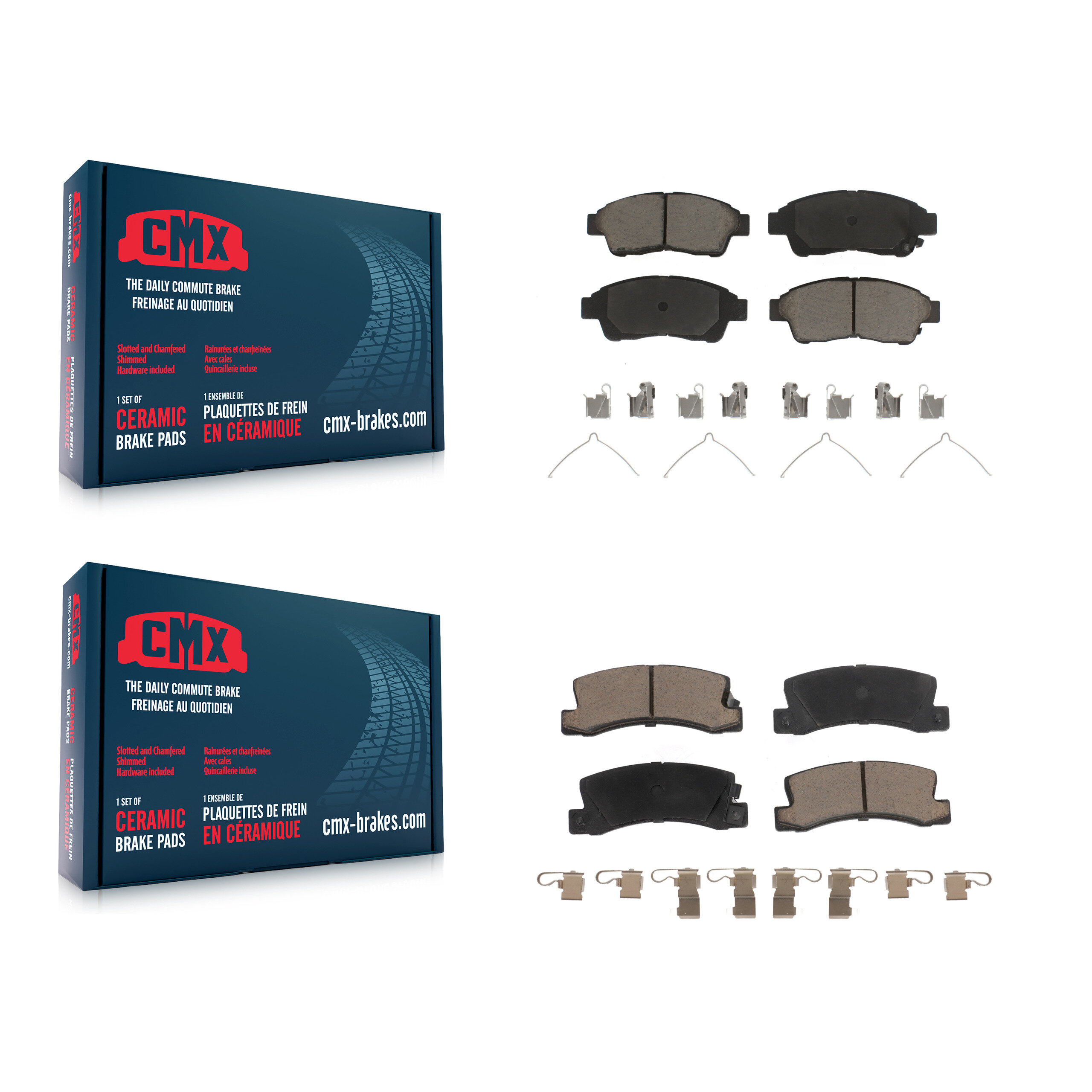 Front Rear Ceramic Brake Pads Kit For Toyota Camry Celica KCX-100021