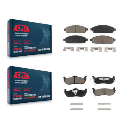Front Rear Ceramic Brake Pads Kit For Jeep Grand Cherokee Commander KCX-100032
