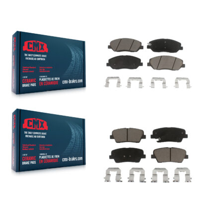 Front Rear Ceramic Brake Pads Kit For Kia Sedona Hyundai Entourage Genesis Borrego KCX-100035