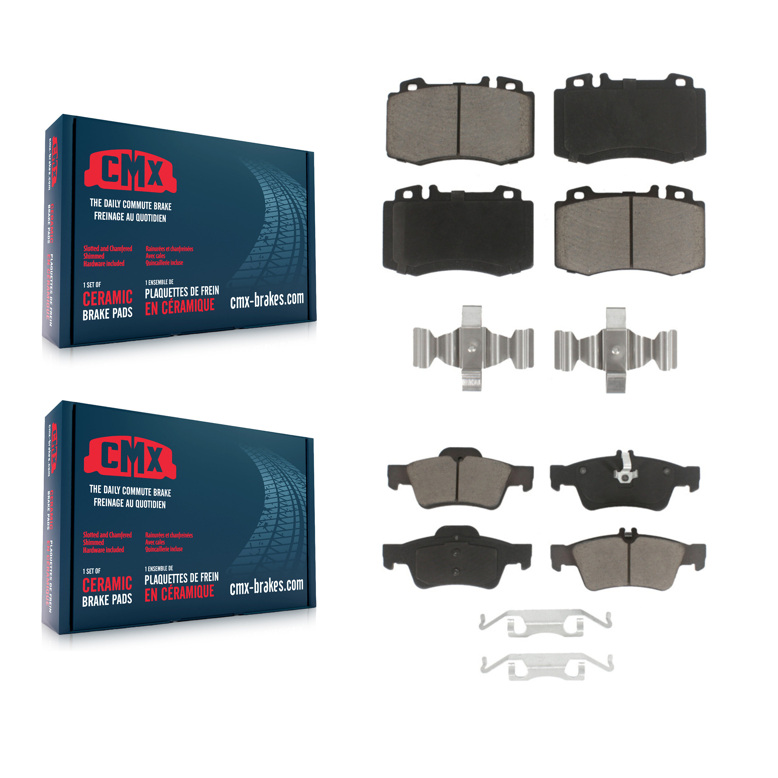 Front Rear Ceramic Brake Pads Kit For Mercedes-Benz E350 SL500 SL550 E500 CLS550 CLS500 KCX-100044