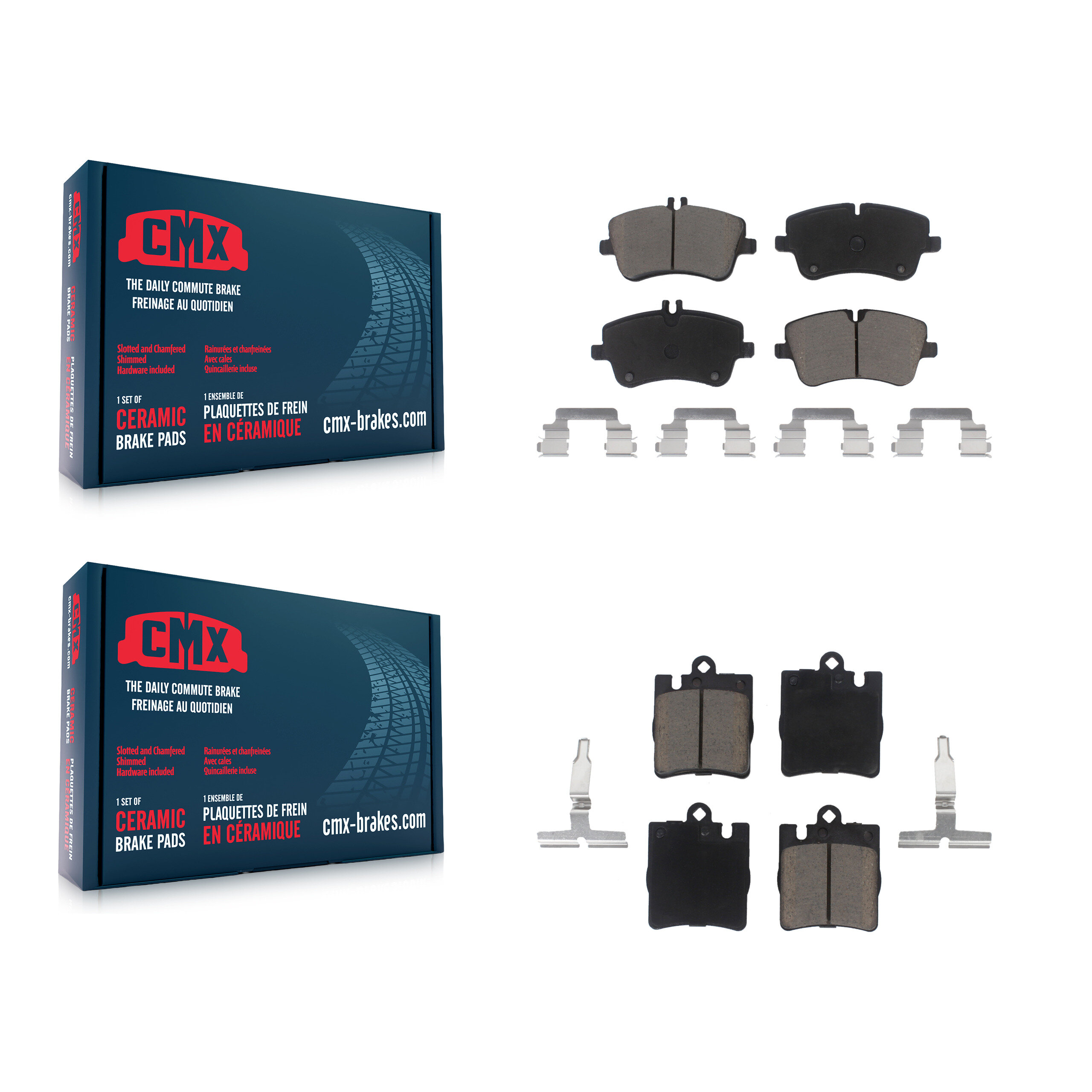 Front Rear Ceramic Brake Pads Kit For Mercedes-Benz C280 C240 CLK350 CLK320 C320 C350 KCX-100046