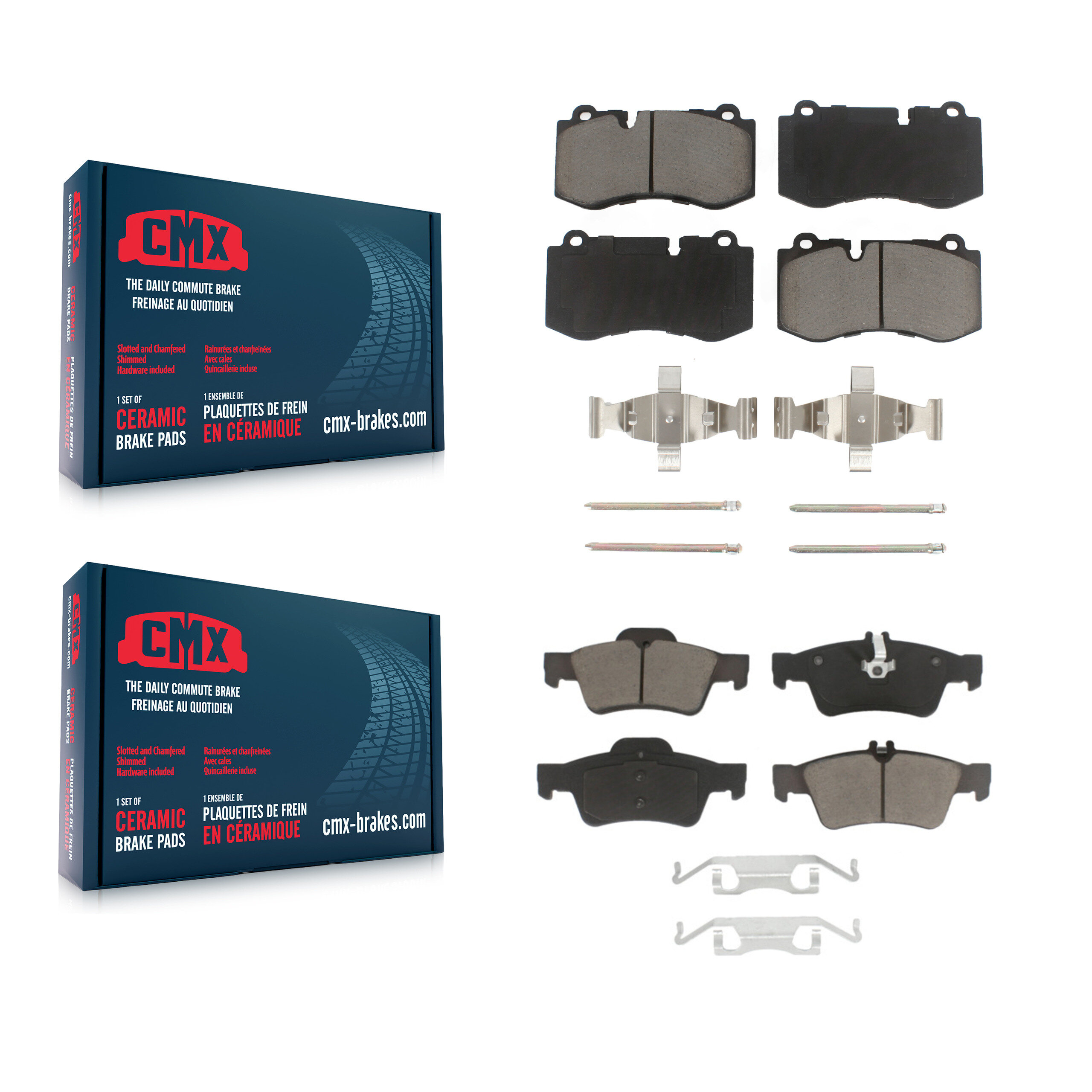 Front Rear Ceramic Brake Pads Kit For Mercedes-Benz S550 SL550 S450 S350 CL550 S400 S600 KCX-100047