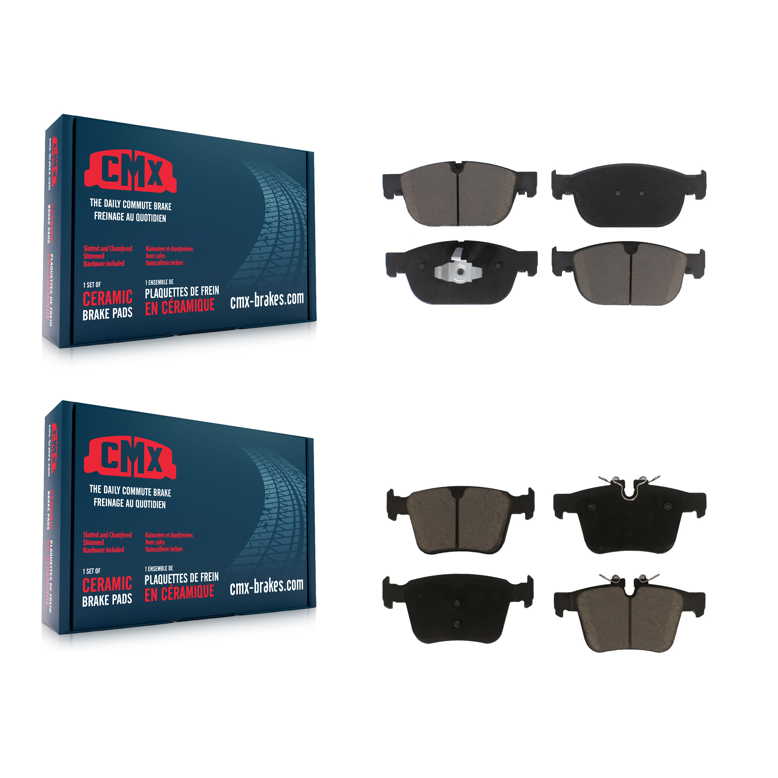 Front Rear Ceramic Brake Pads Kit For Volvo XC90 C40 Recharge KCX-100054