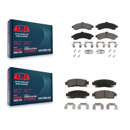 Front Rear Ceramic Brake Pads Kit For GMC Chevrolet Envoy Trailblazer XL EXT SSR Bravada KCX-100060
