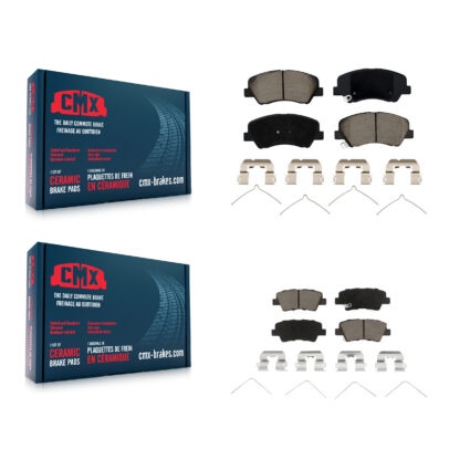 Front Rear Ceramic Brake Pads Kit For Kia Rio Hyundai Accent KCX-100061
