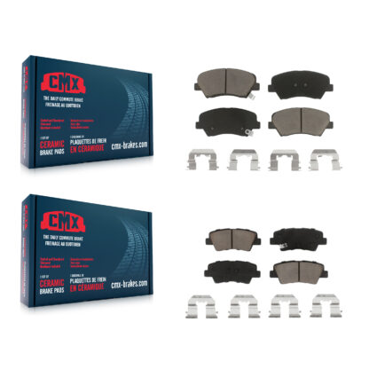 Front Rear Ceramic Brake Pads Kit For Hyundai Elantra Accent Kia Rio GT Forte Veloster KCX-100062