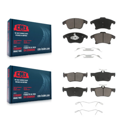Front Rear Ceramic Brake Pads Kit For Ford Fusion Lincoln MKZ Police Responder Hybrid SSV KCX-100068