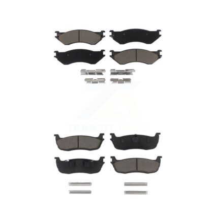 Front Rear Ceramic Brake Pads Kit For Ford F-150 F-250 HD Expedition Heritage Lincoln KCX-100081