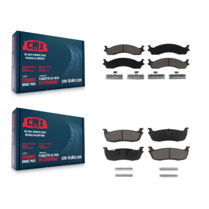 Front Rear Ceramic Brake Pads Kit For Ford F-250 HD KCX-100082