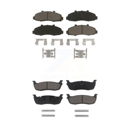 Front Rear Ceramic Brake Pads Kit For Ford F-150 Heritage Lincoln Blackwood KCX-100083