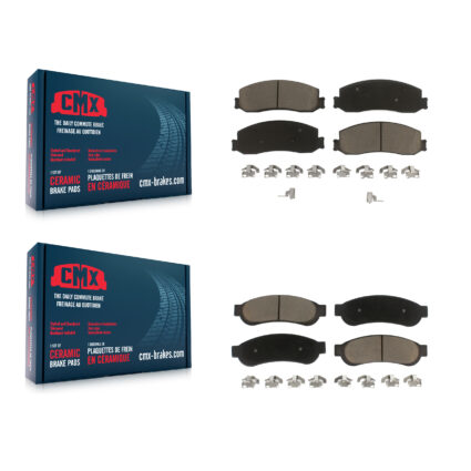 Front Rear Ceramic Brake Pads Kit For Ford F-250 Super Duty F-350 KCX-100098
